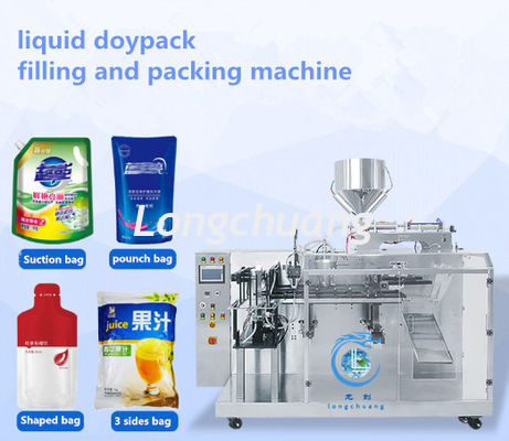 Alcohol Disinfectant Filling And Packing Machine PLC Zipper Pouch Packaging Machine